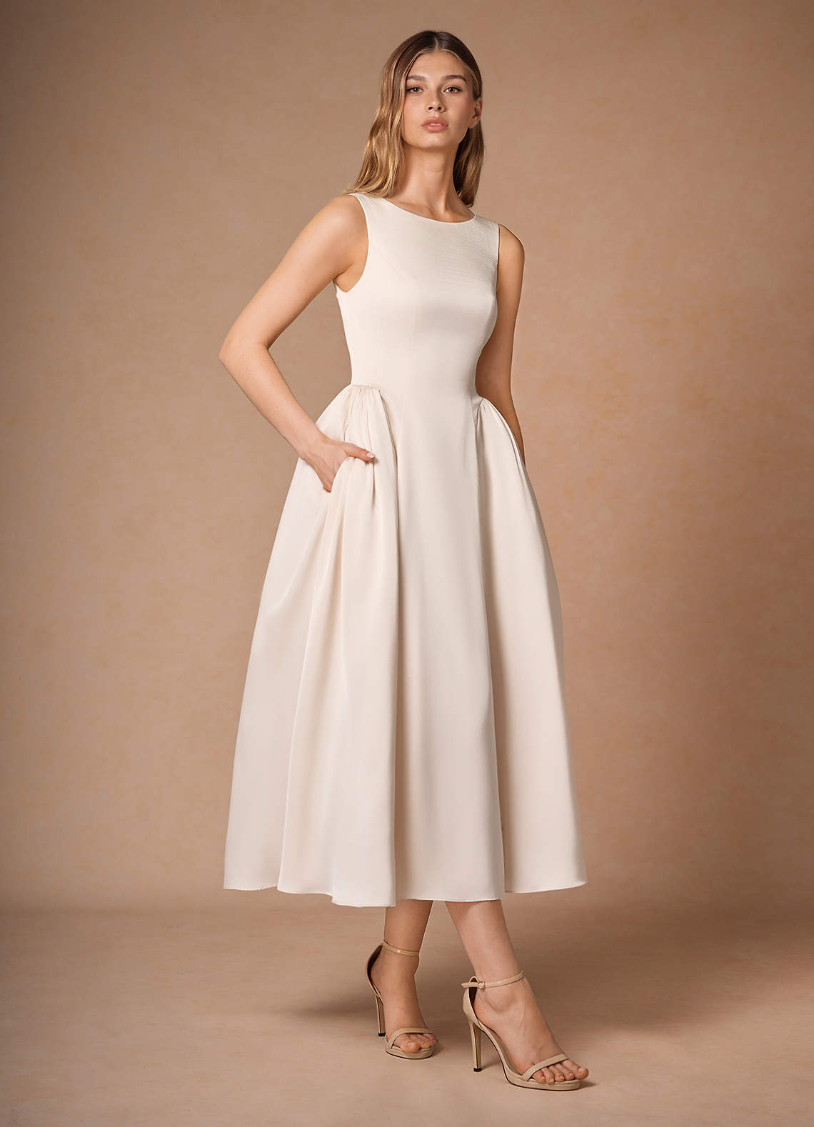 Casey Cream Midi Dress  Dress