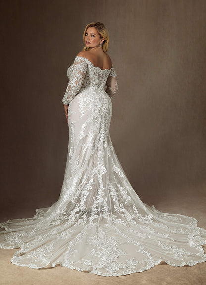 Diamond White Mermaid Sequins Tulle Dress