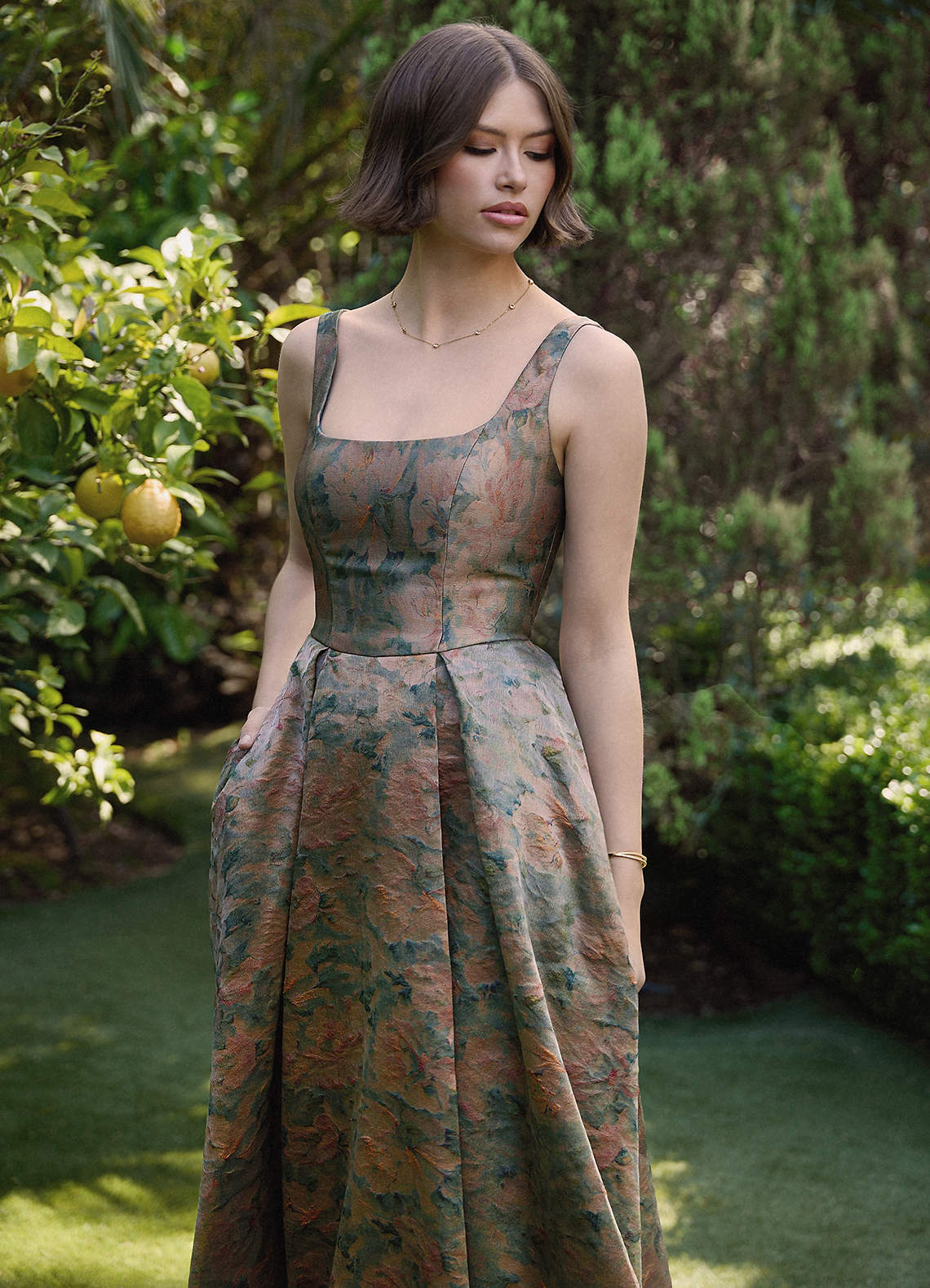 Ainslee Vintage Teal Maxi Dress  Dress