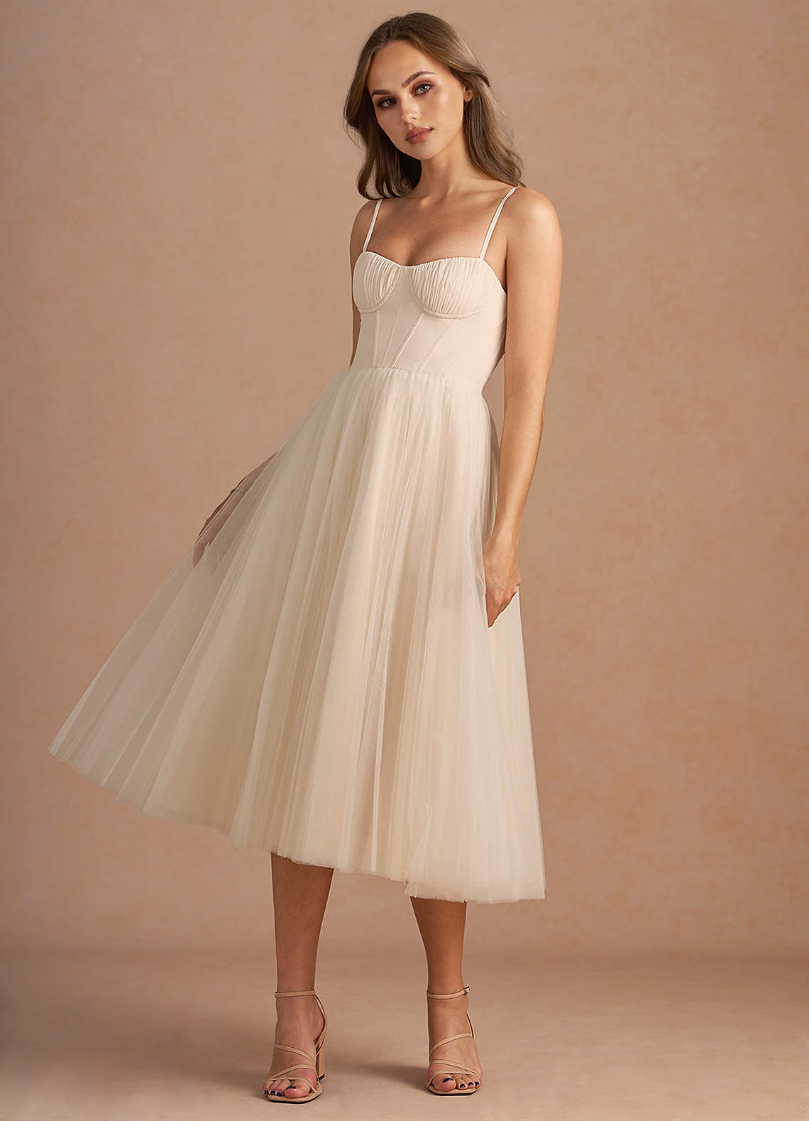 Bree Cream Midi Dress  Dress