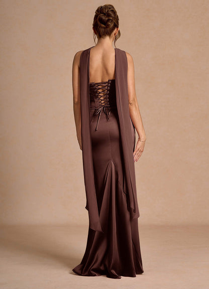 Sorrel Mocha Coco Corset Two-Piece Sets  Dress