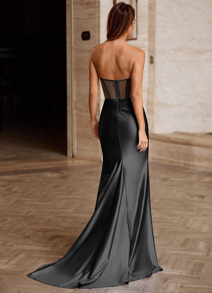 Luxen Black Cowl Neck Prom Dress