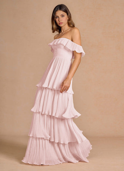Ianthe Powder Pink Maxi Dress  Dress