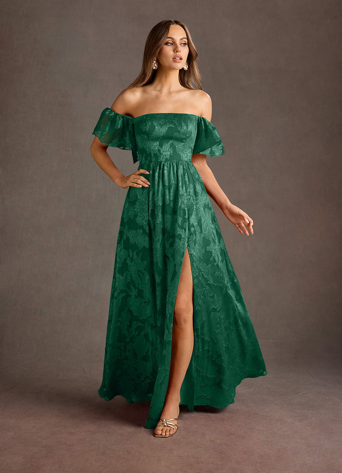 Airelle Dark Green Maxi Dress