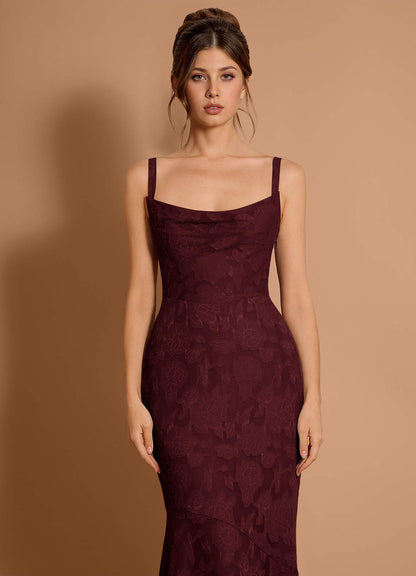 Aubrey Wine Maxi Dress
