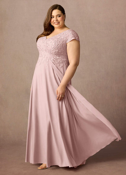 Dusty Rose A-Line Lace Dress