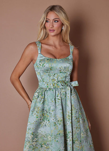 Amida Vintage Sage Maxi Dress