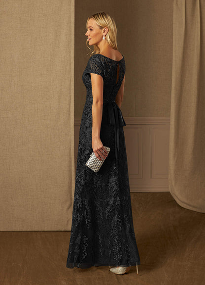 Black Sheath Scoop Lace Dress