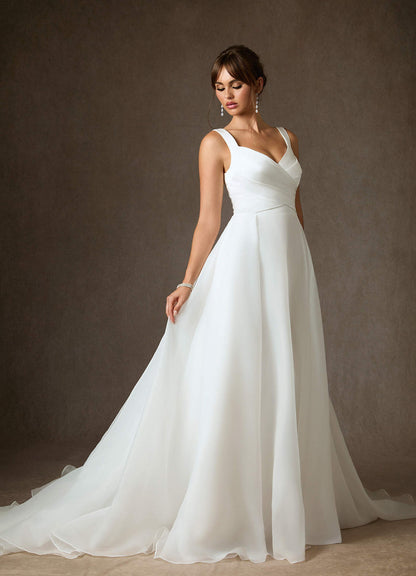 Diamond White A-Line Sweetheart Neckline Stretch Satin Dress