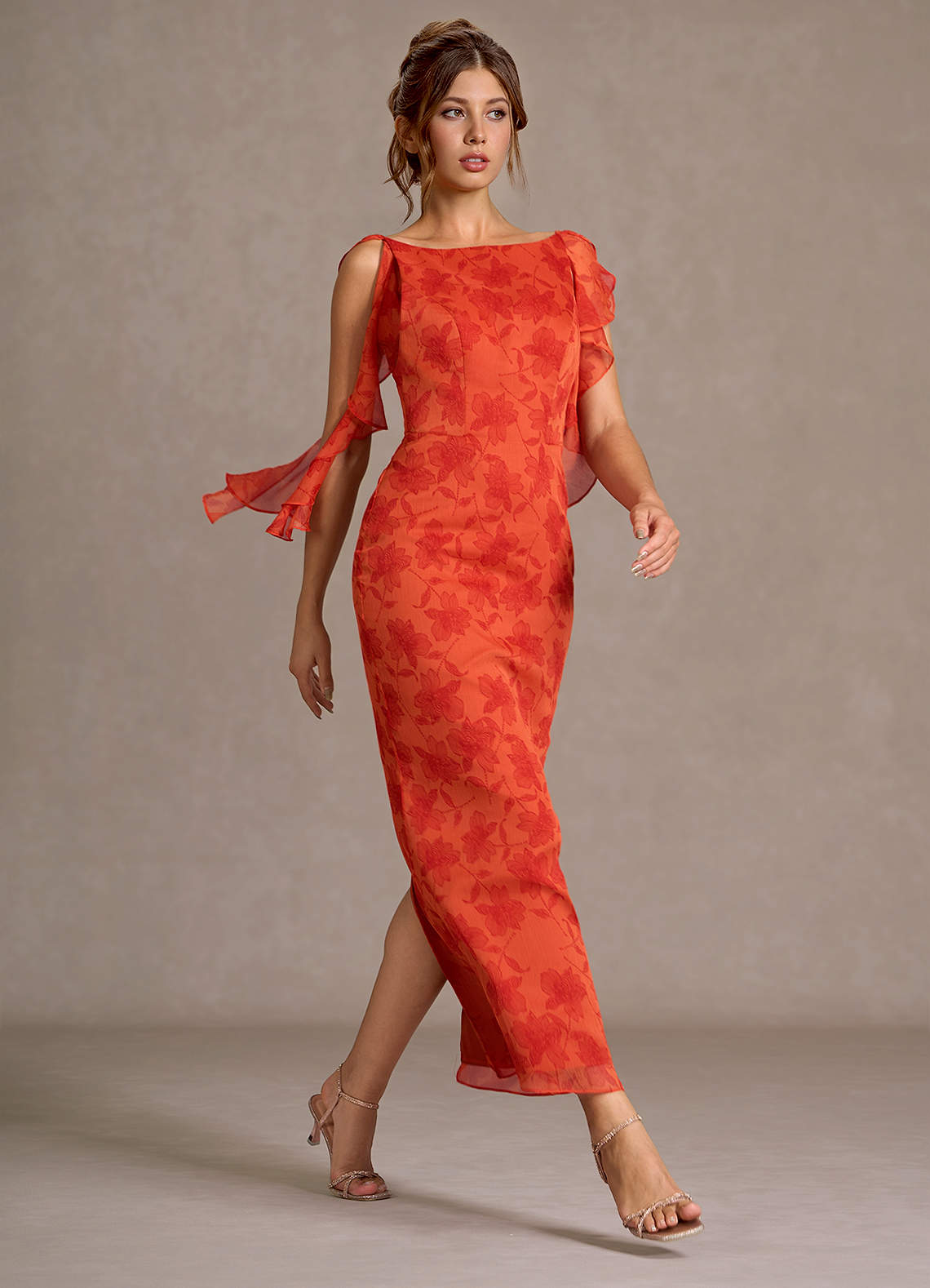 Evinah Tangerine Maxi Dress  Dress