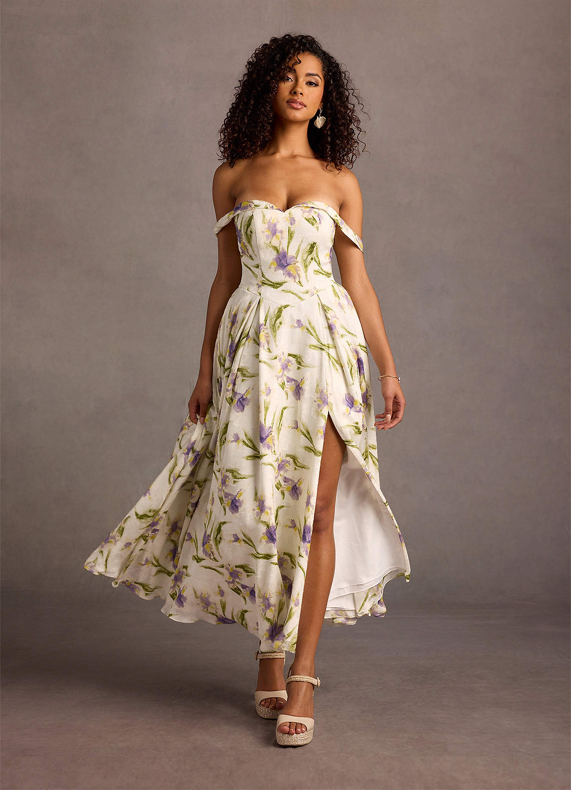 Alexie Tulip Multi Print Maxi Dress