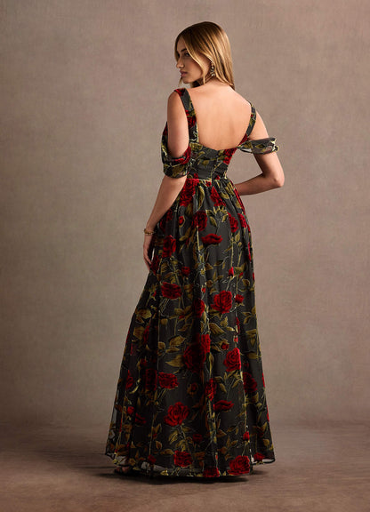 Tracy Black Multi Maxi Dress  Dress