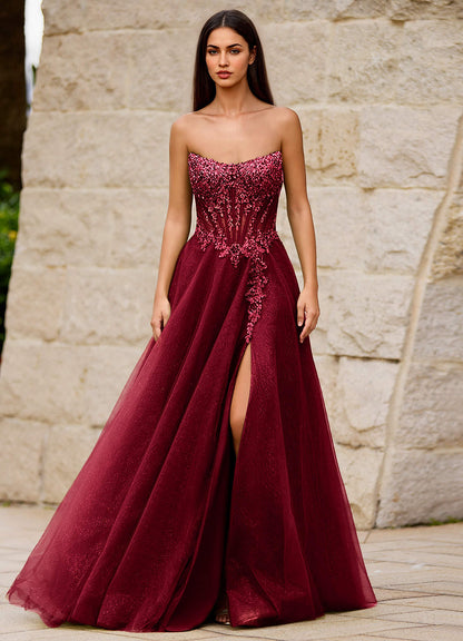Brilliance Red Glitter Prom Dress  Dress
