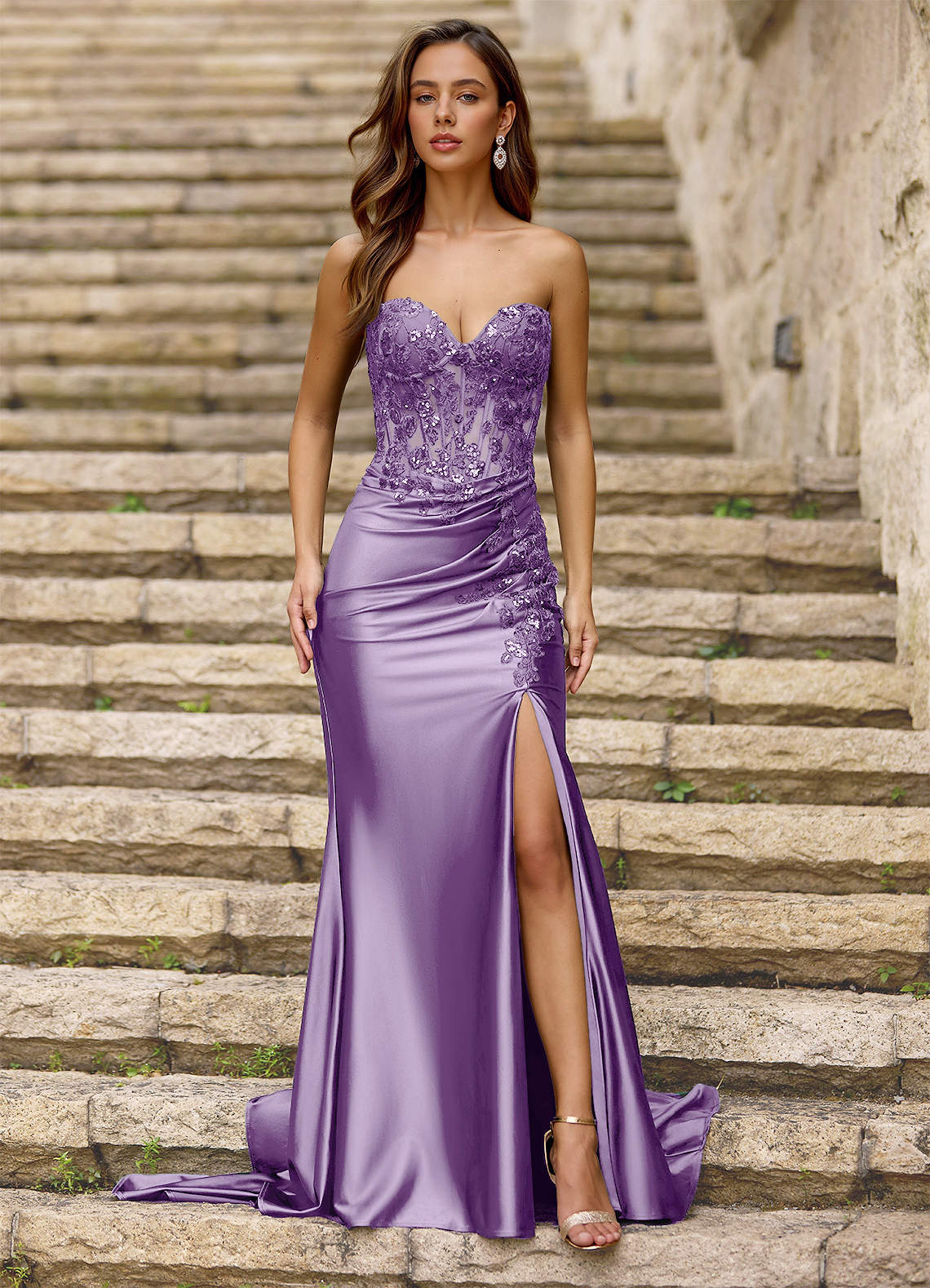 Emblace Lavender Mermaid Prom Dress
