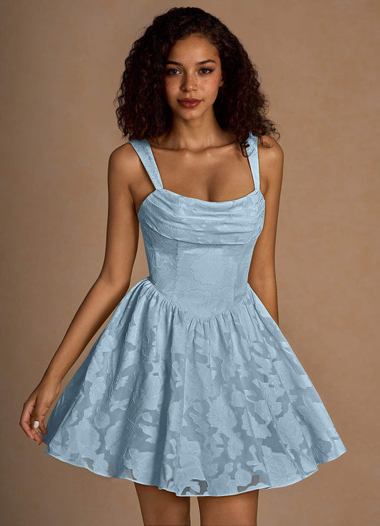 Ivy Sky Blue Mini Dress  Dress