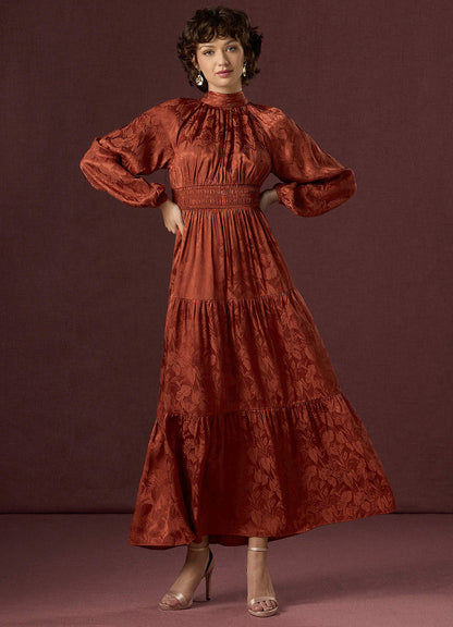 Brianna Rust Maxi Dress  Dress