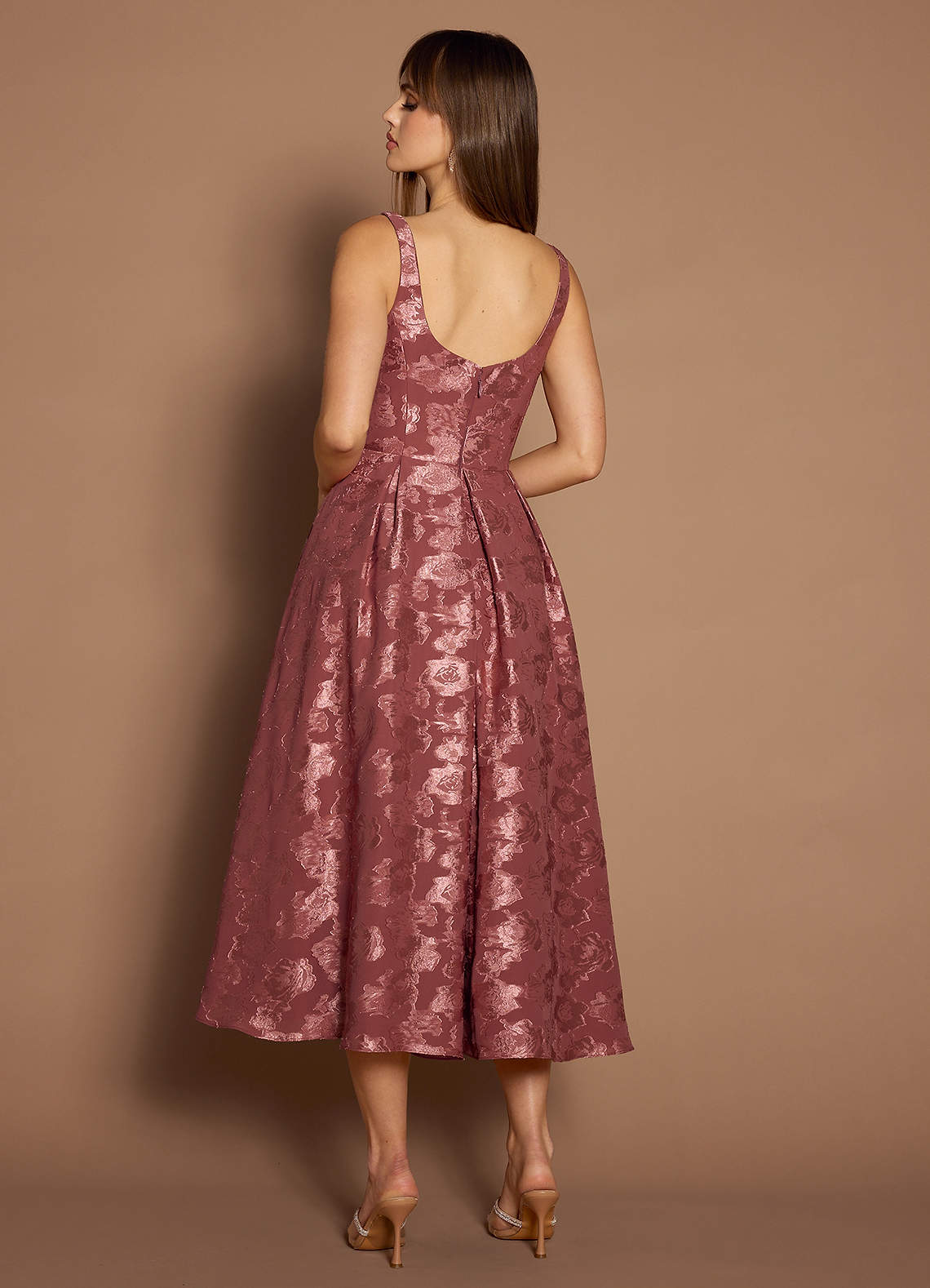 Briac Vintage Rose A-Line Midi Dress  Dress