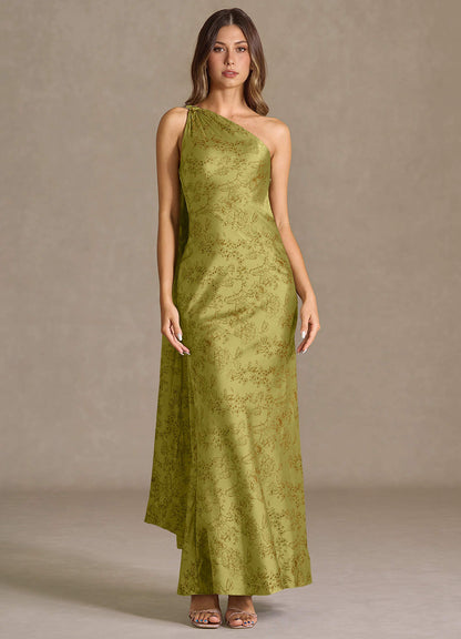 Sapphira Moss Brown Maxi Dress