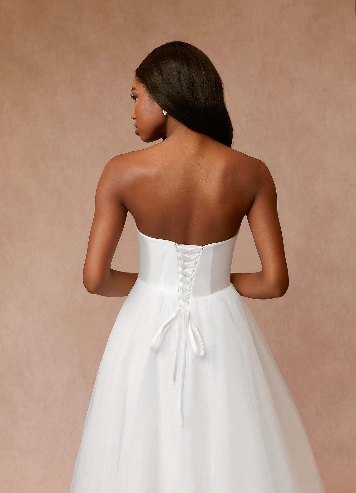 Diamond White A-Line Sweetheart Neckline Tulle Dress