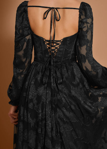 Aniyah Black Maxi Dress