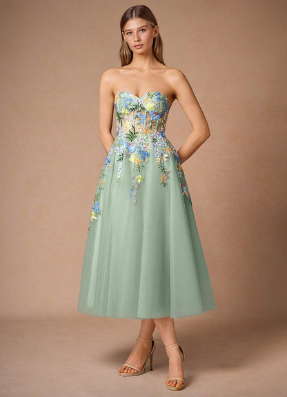 Iverine Pistachio Multi Midi Dress  Dress