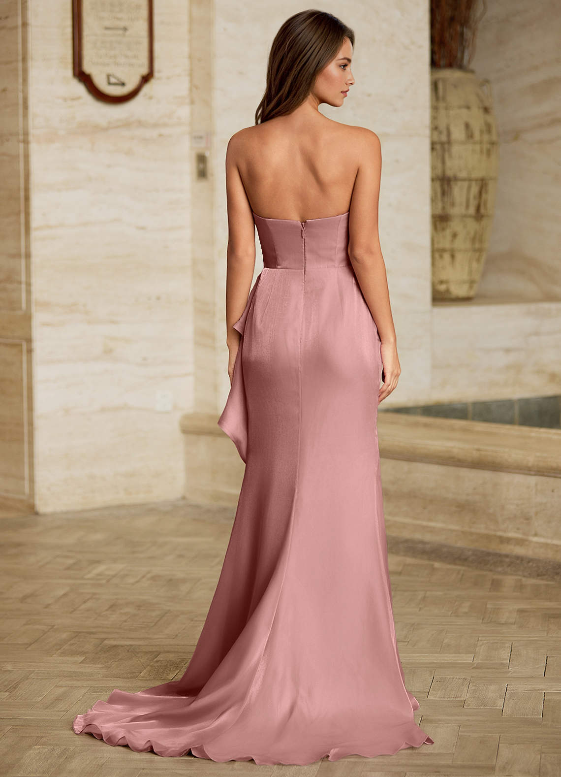 Cressidia Pink Strapless Gown  Dress