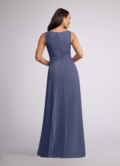 Stormy A-Line Sequins Chiffon Dress