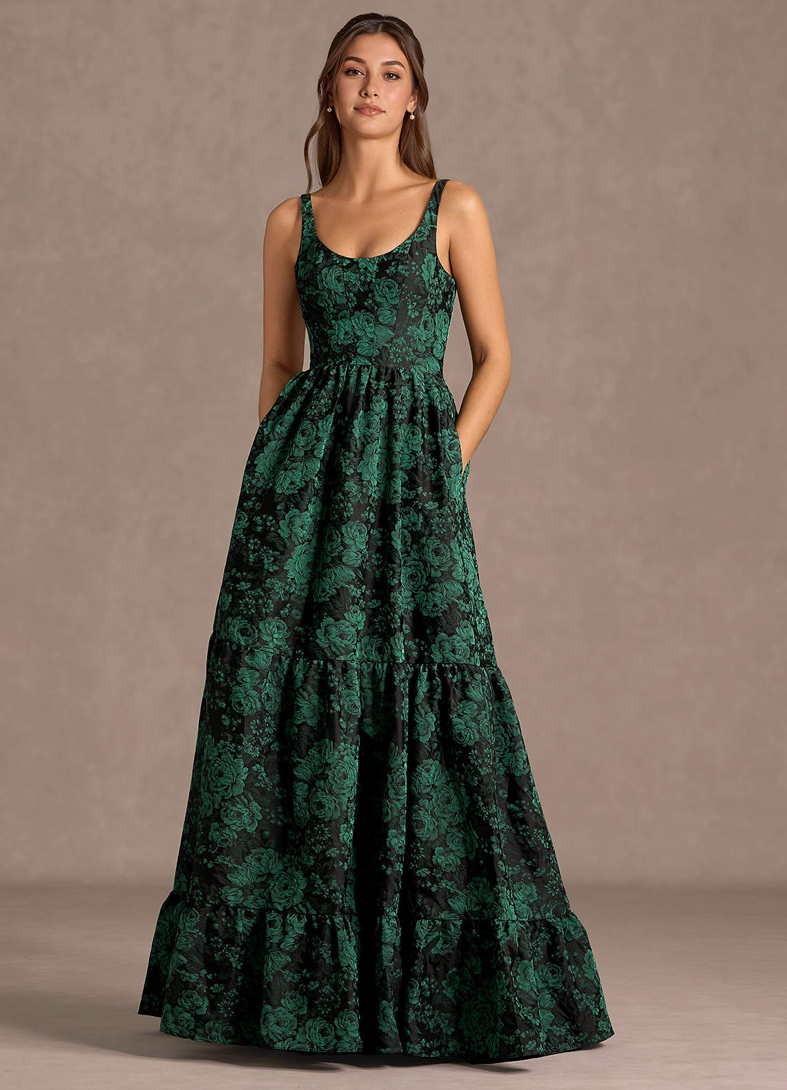 Fayra Black Emerald Maxi Dress