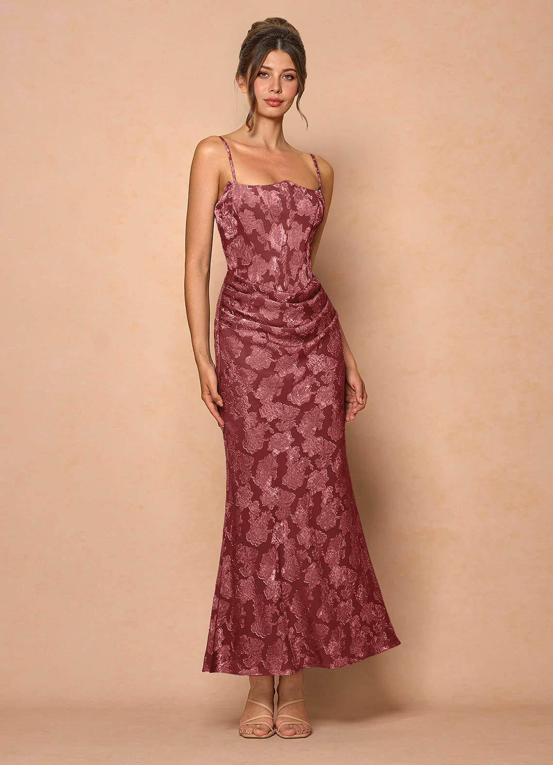 Ezrena Vintage Rose Maxi Dress