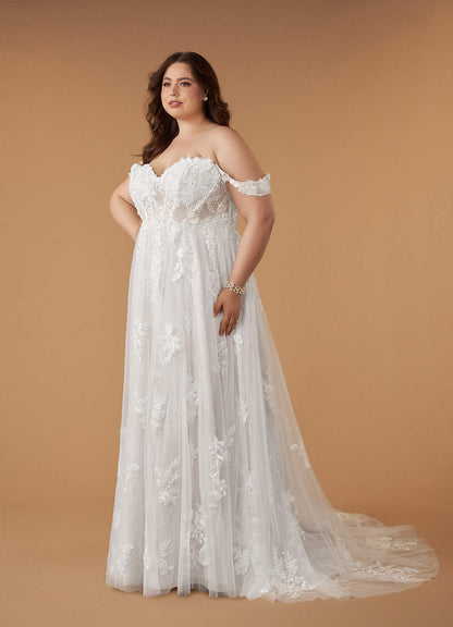 Diamond White A-Line Sweetheart Sequins Tulle Dress