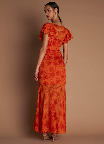 Amaria Tangerine Maxi Dress  Dress