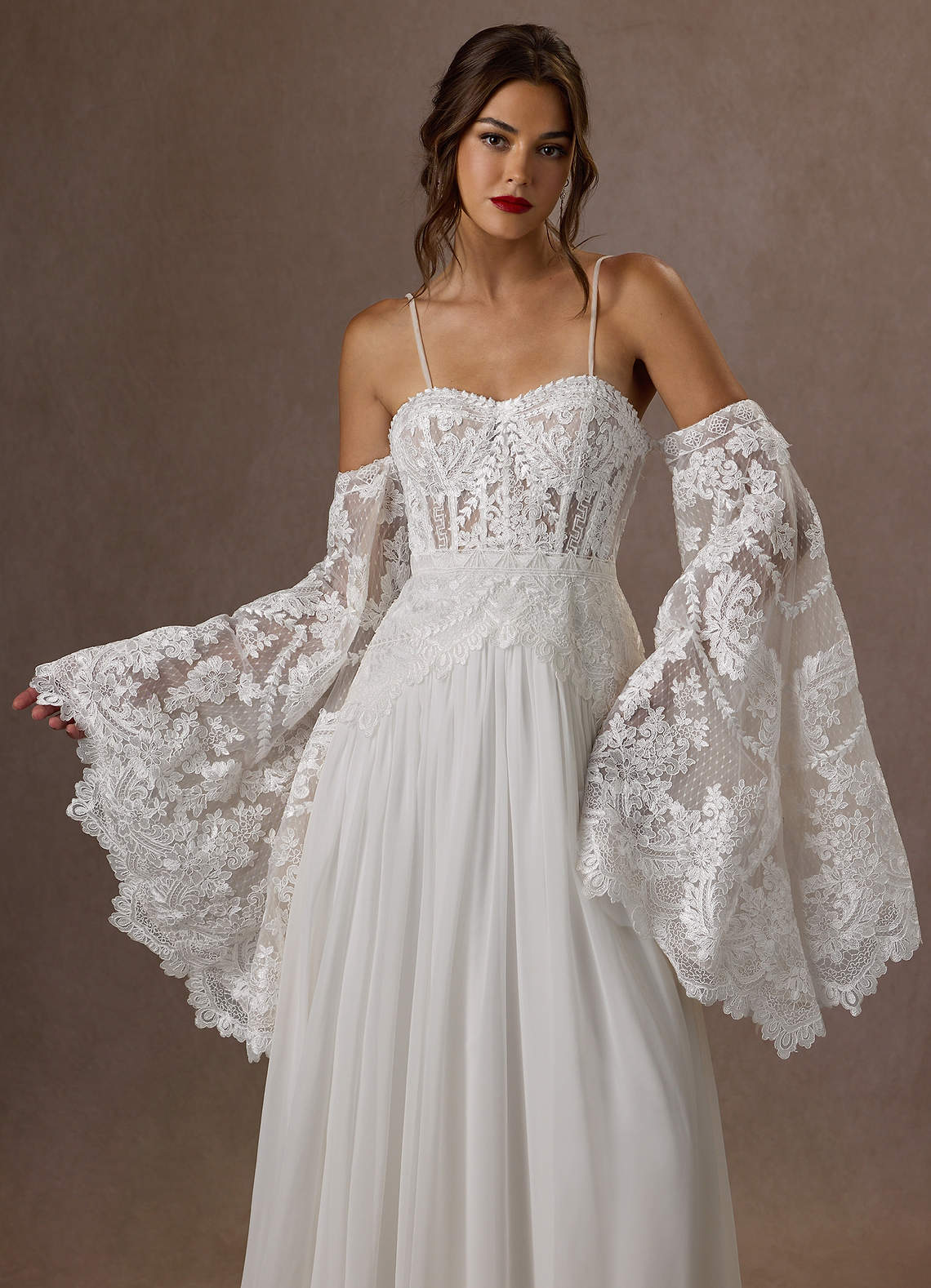 Diamond White A-Line Off the Shoulder Lace Dress