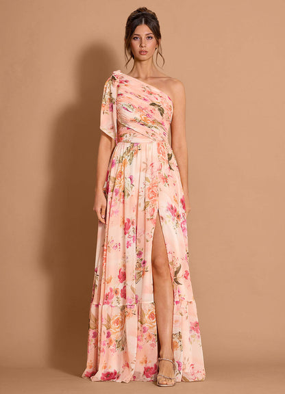 Liliana Abstract Bouquet Floral Maxi Dress