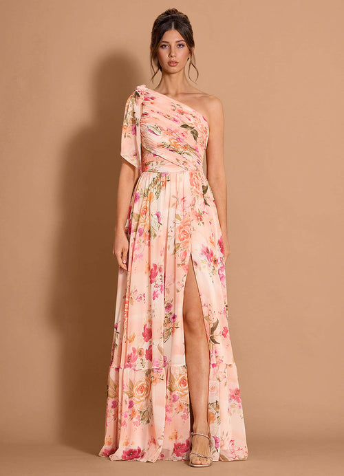 Liliana Abstract Bouquet Floral Maxi Dress