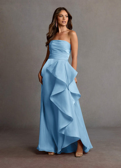 Manon Mint Blue Handkerchief Gown  Dress