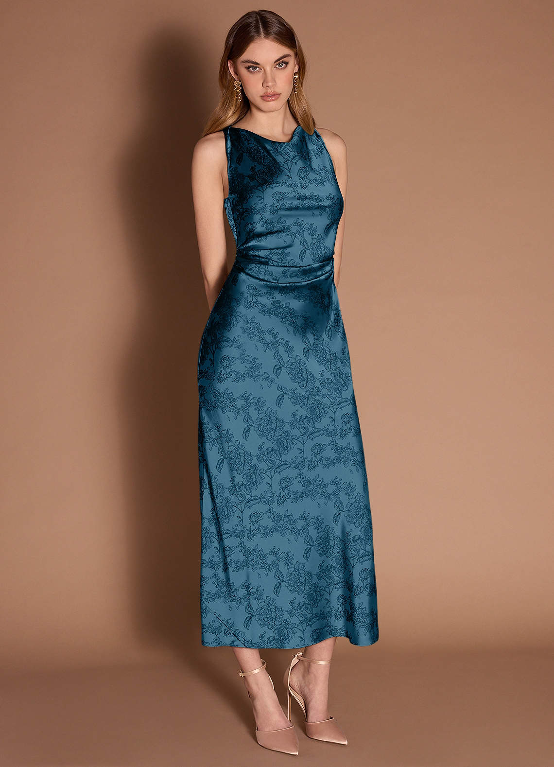 Gelina Navy Black Maxi Dress