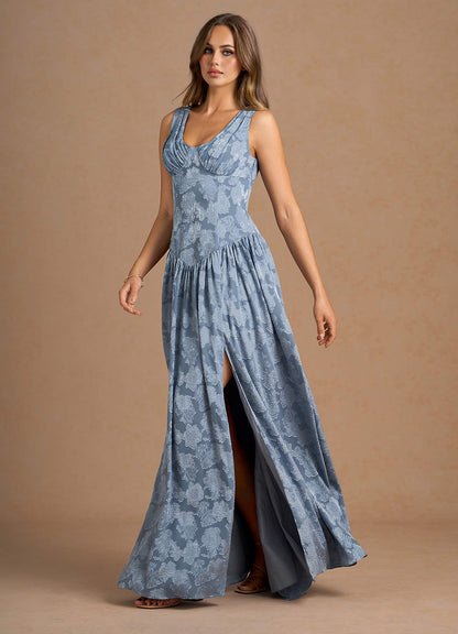 Lunara Dusty Blue Maxi Dress  Dress