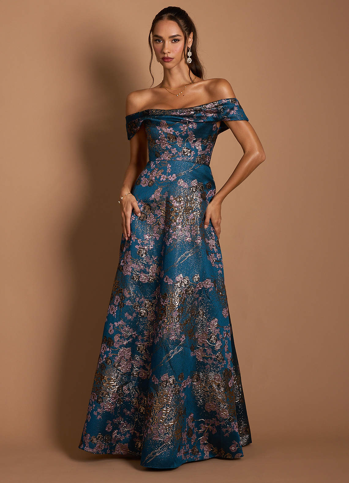 Jordan Teal Floral Maxi Dress  Dress