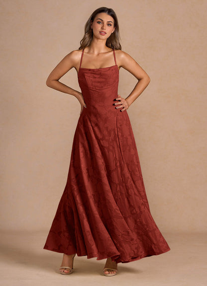 Marlo Terracotta Corset Prom Dress