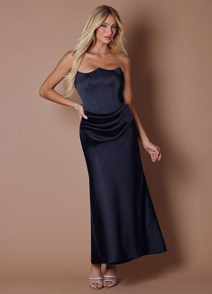 Anya Deep Navy Maxi Dress