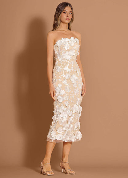 Della White Midi Dress  Dress