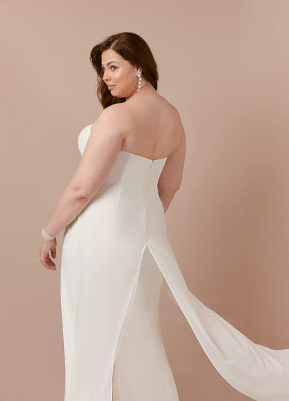 Diamond White Pant Styles Strapless Chiffon Dress