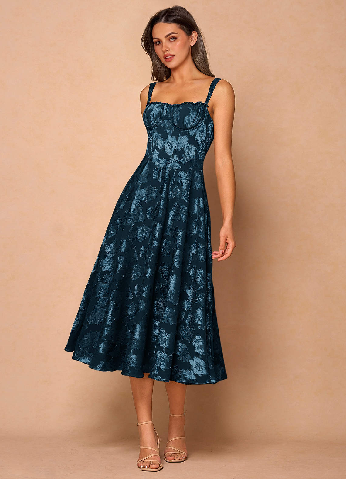 Sylvie Navy Midi Dress  Dress