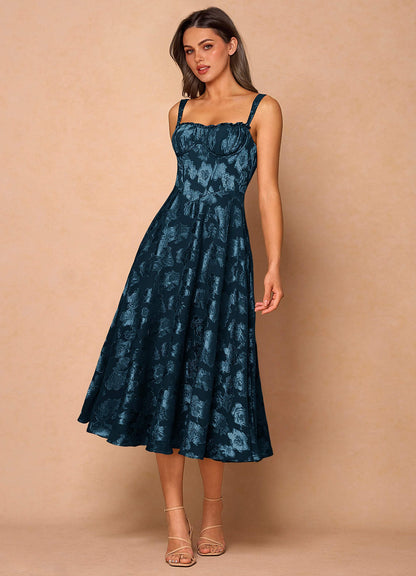 Sylvie Navy Midi Dress  Dress