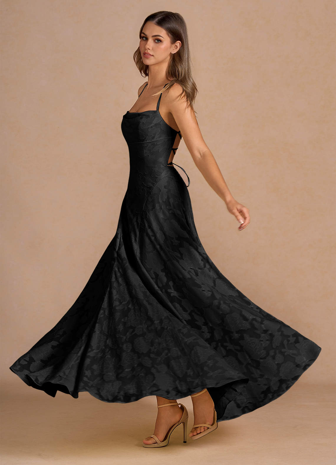 Irelia Black Maxi Dress