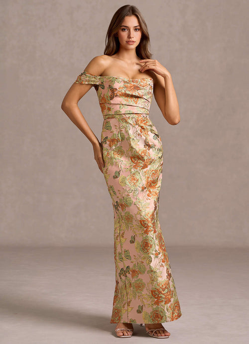 Cosima Vintage Apricot Maxi Dress