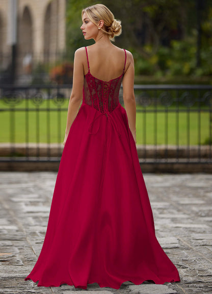 Nimbus Burgundy Cutout Corset Satin Prom Dress  Dress