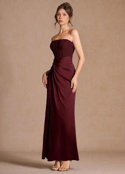 Selene Wine Maxi Dress  Dress