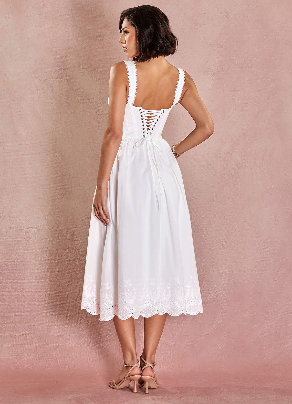 Kirsten White Midi Dress  Dress