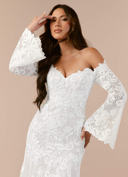 Diamond White Mermaid Sweetheart Sequins Tulle Dress